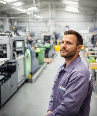 Rik Schouten, operationeel expert, op een productievloer